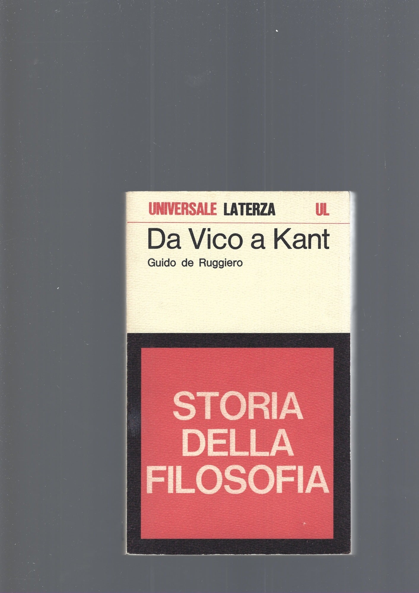 DA VICO A KANT - copertina