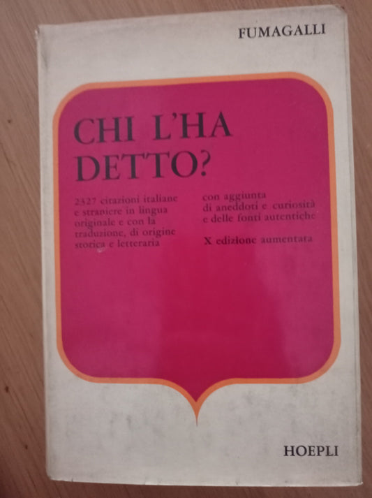 Chi l'ha detto? - copertina
