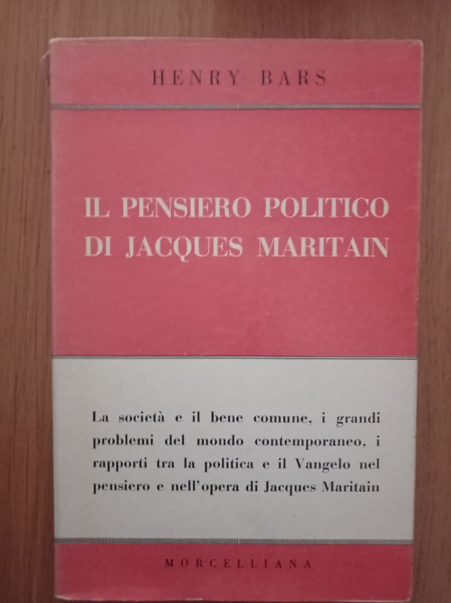 Il pensiero politico di Jacques Maritain - copertina