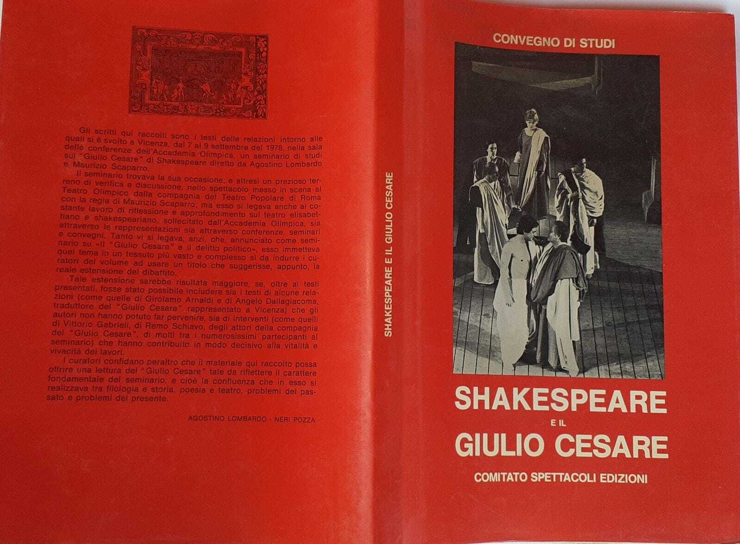 Convegno di studi su Shakespeare e il Giulio Cesare (Vicenza, 7-9 settembre 1978) - copertina