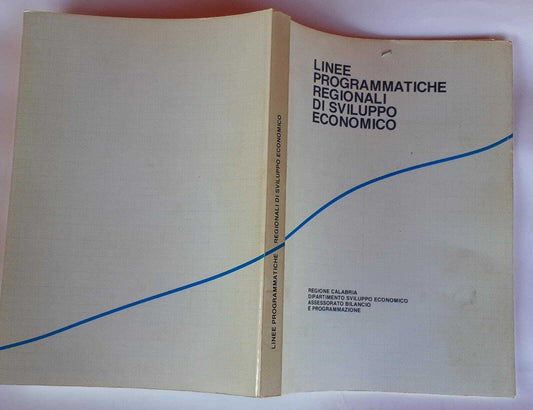 Linee programmatiche regionali di sviluppo economico - copertina