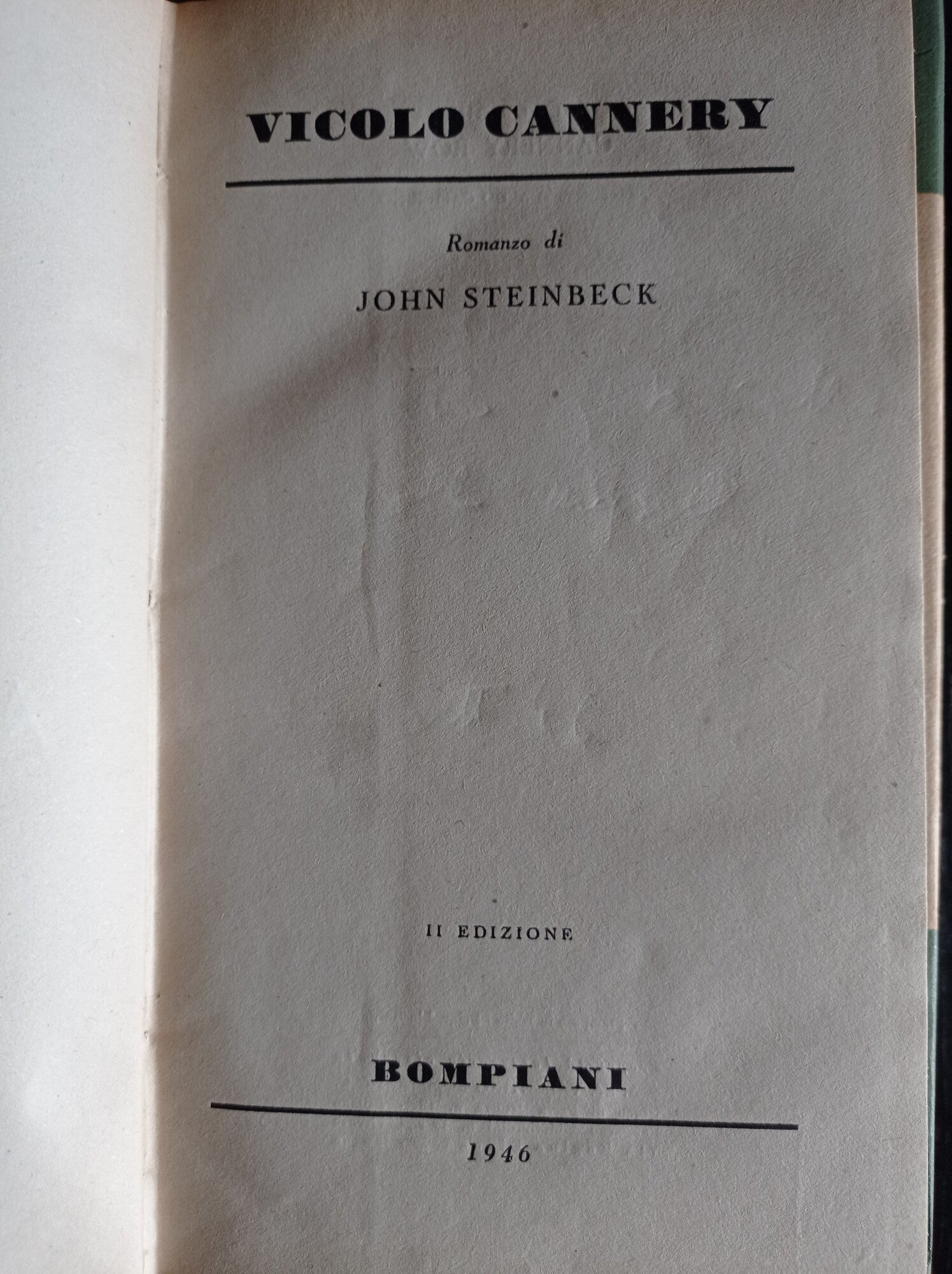 Vicolo Cannery - copertina