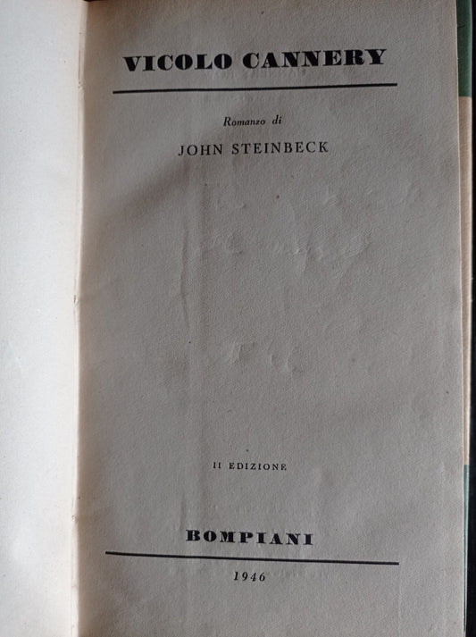 Vicolo Cannery - copertina