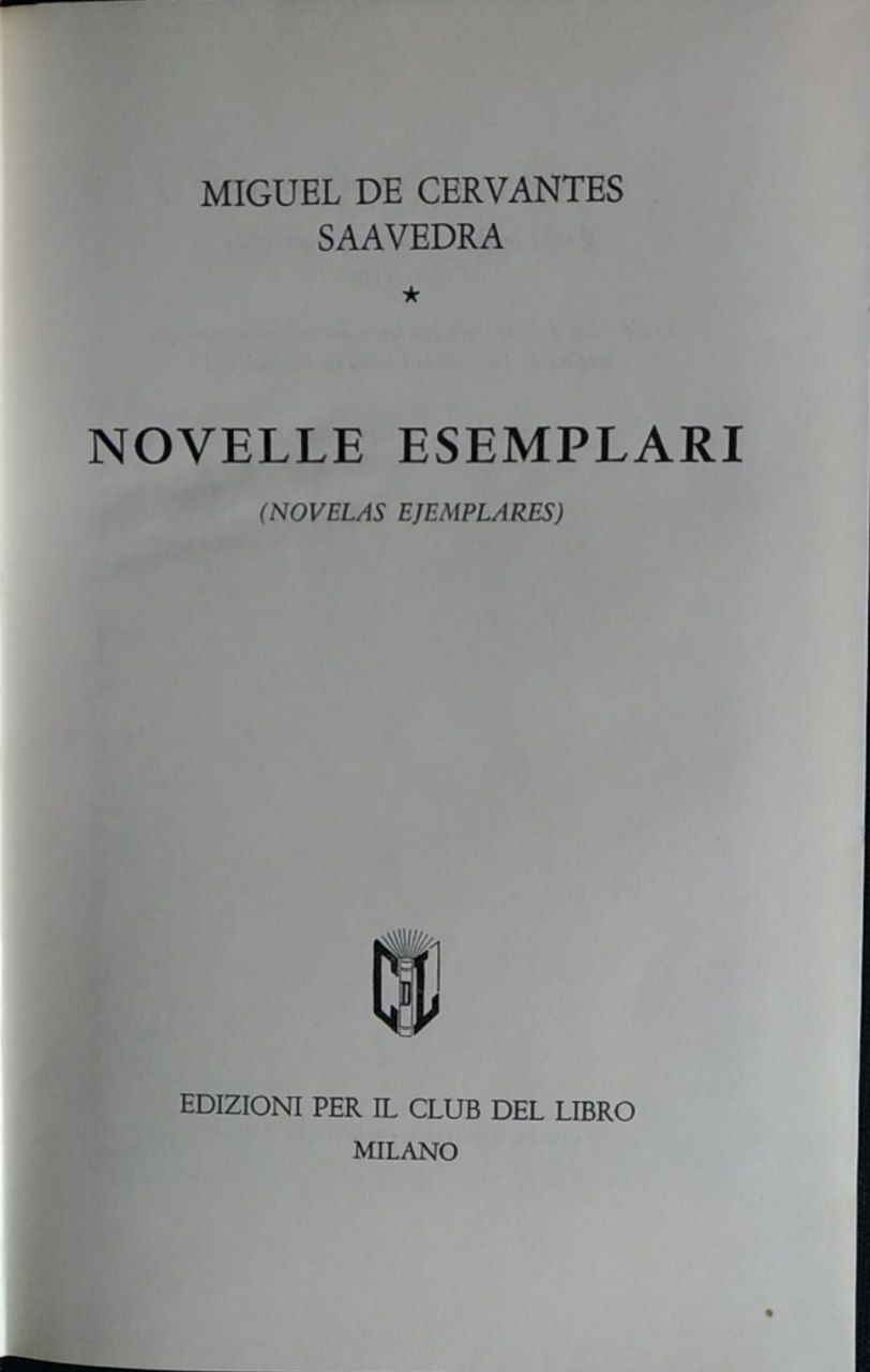 Novelle esemplari - copertina
