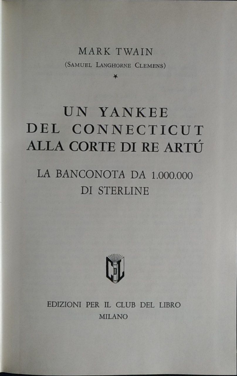 Un Yankee del Connecticut alla corte di Re Artù - copertina