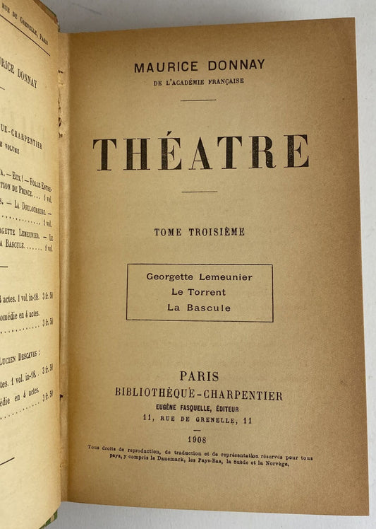 Theatre. Tome Troisieme - copertina