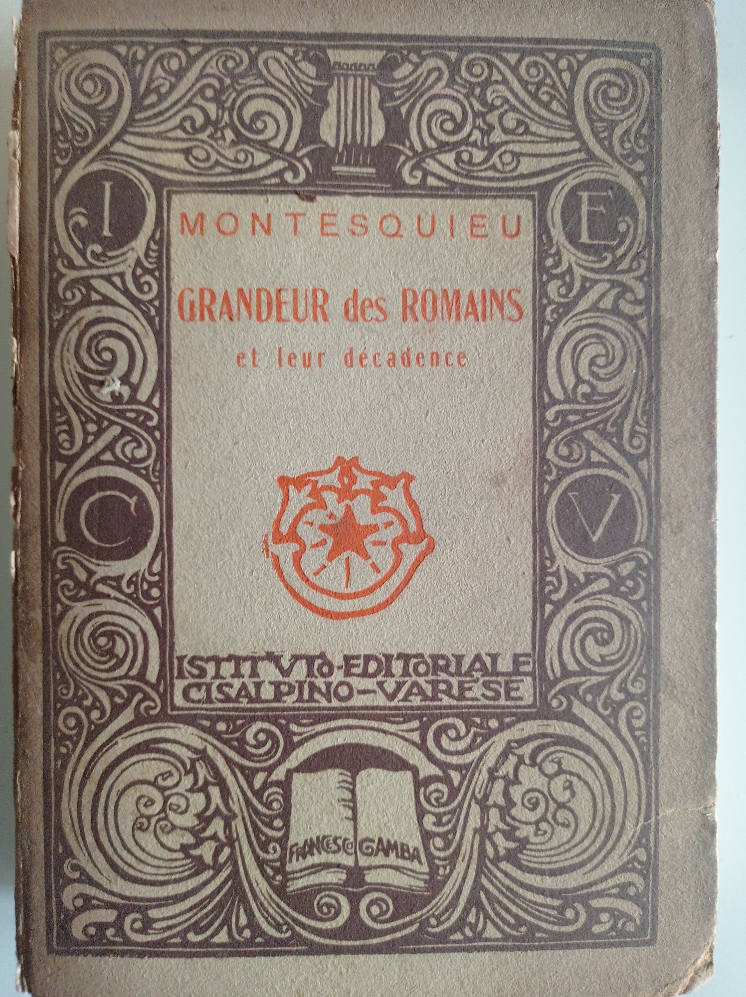 Grandeur des romains et leur decadence - copertina