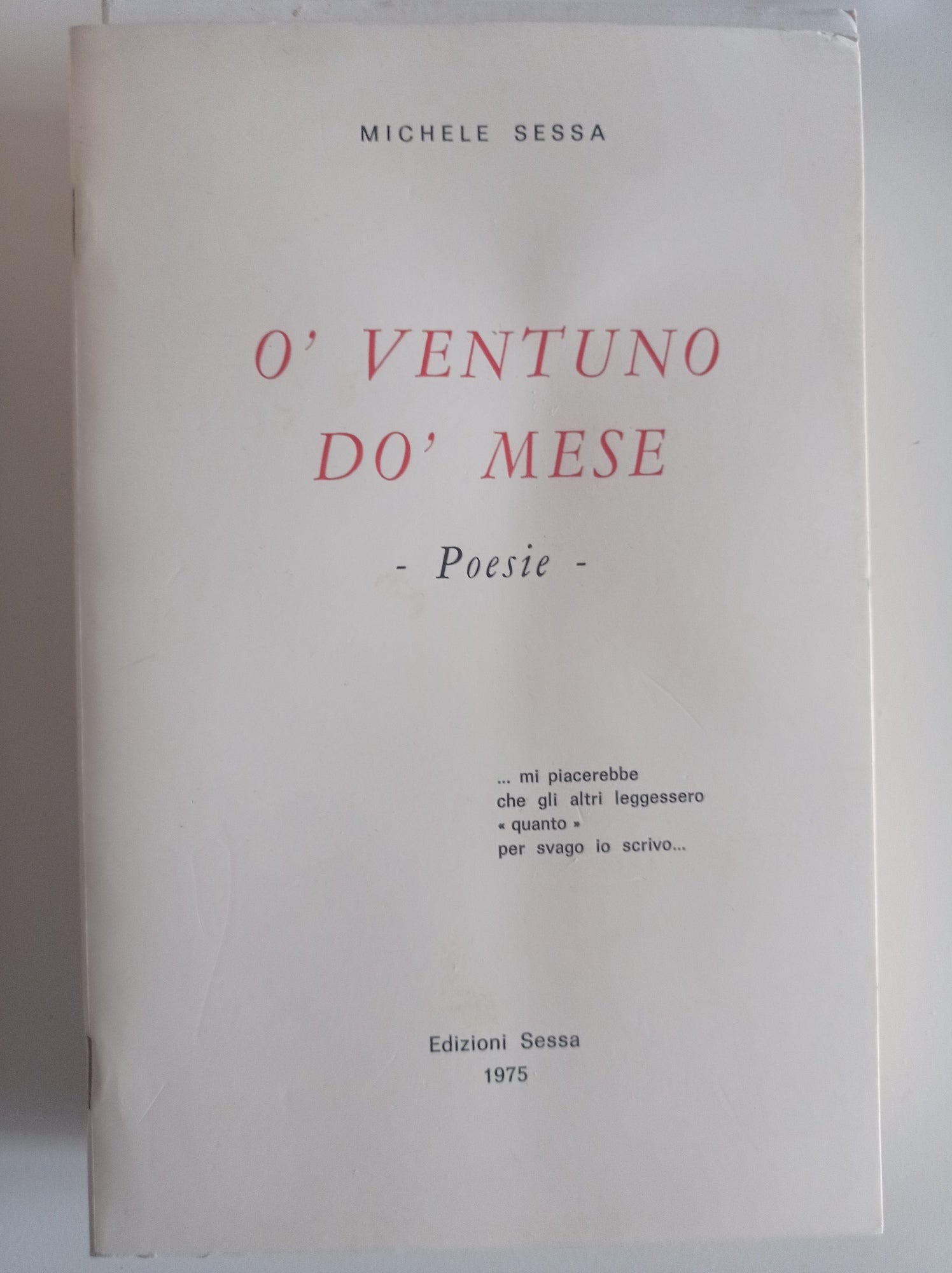 O' ventuno do' mese - copertina