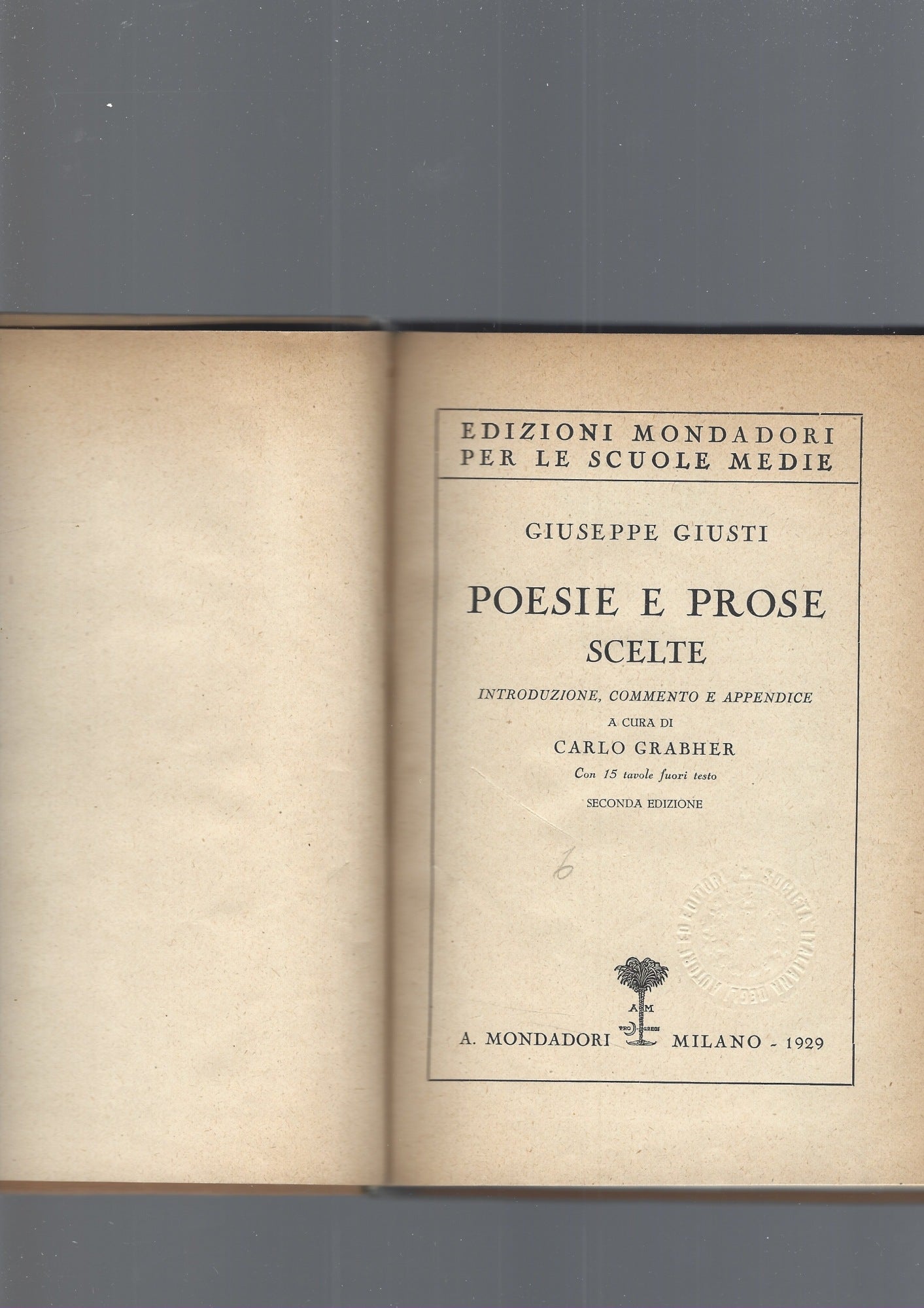 POESIE E PROSE SCELTE - copertina