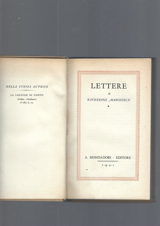 LETTERE - copertina