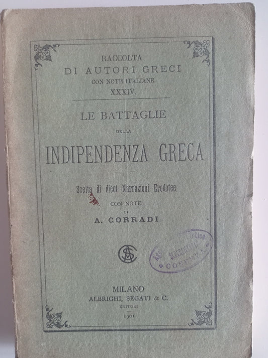 Le battaglie della indipendenza greca - copertina