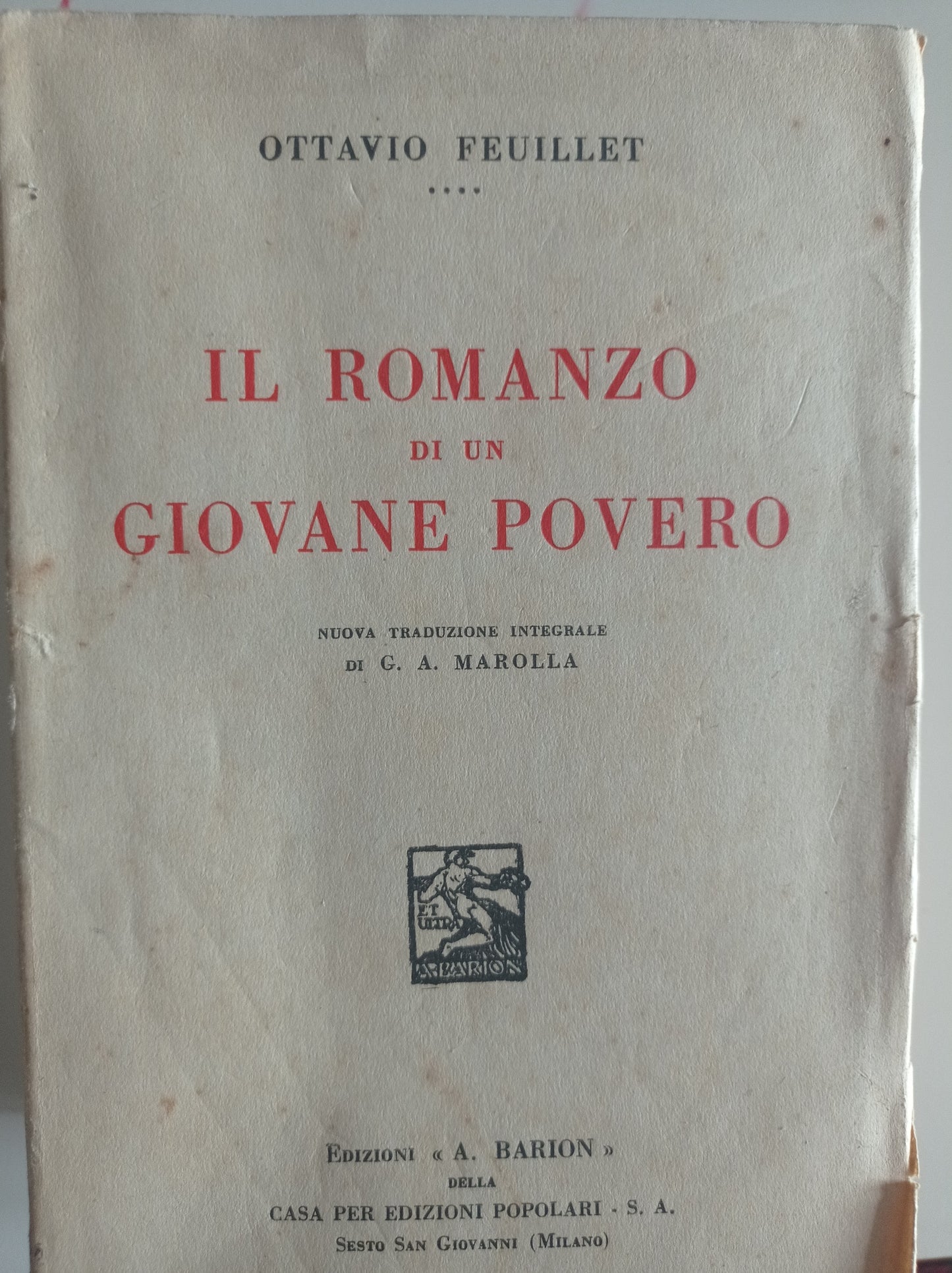 Il romanzo di un giovane povero - copertina