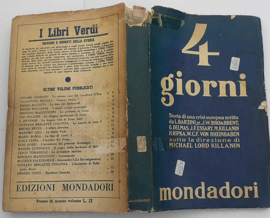 Quattro giorni. Storia di una crisi europea - copertina