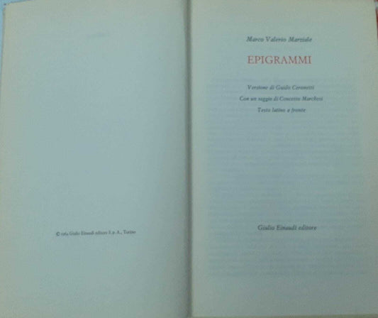Epigrammi - copertina