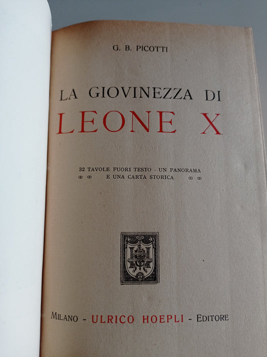 La giovinezza di Leone X - copertina