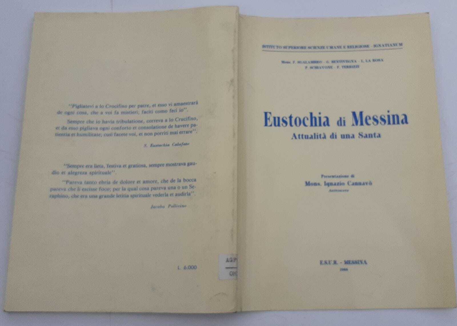 Eustochia di Messina. Attualità di una santa - copertina