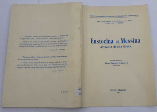 Eustochia di Messina. Attualità di una santa - copertina