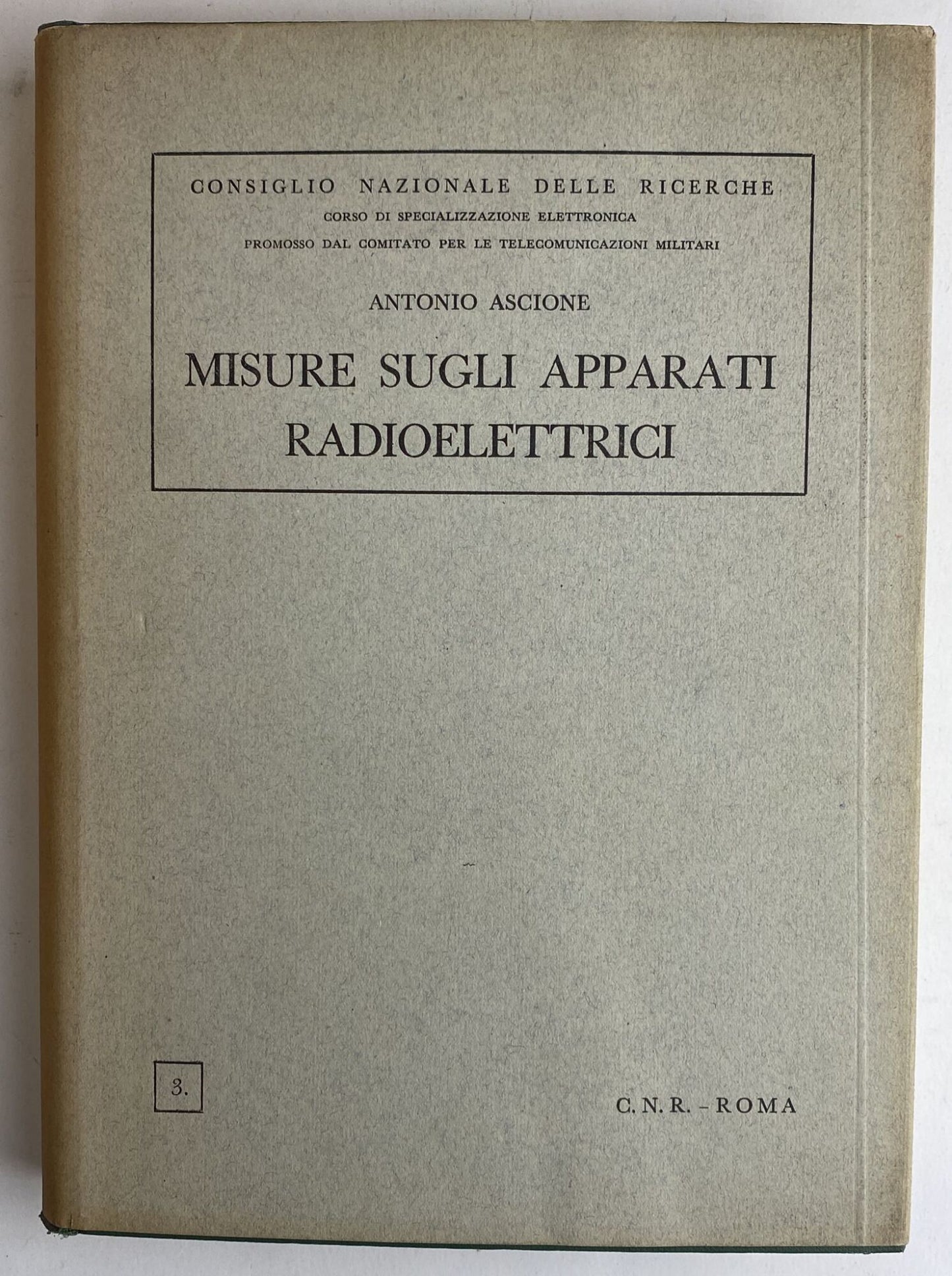 Misure degli apparati radioelettrici - copertina