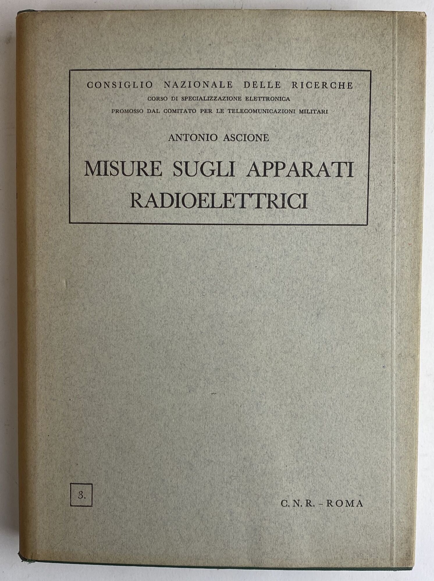 Misure degli apparati radioelettrici - copertina