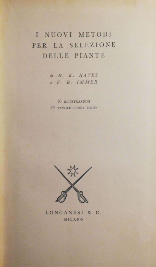 I nuovi metodi per la selezione delle piante - copertina