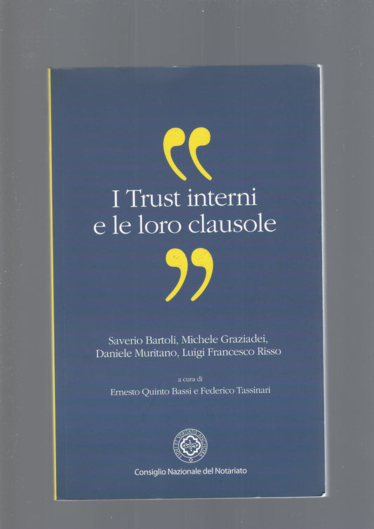 I TRUST INTERNI E LE LORO CLAUSOLE - copertina