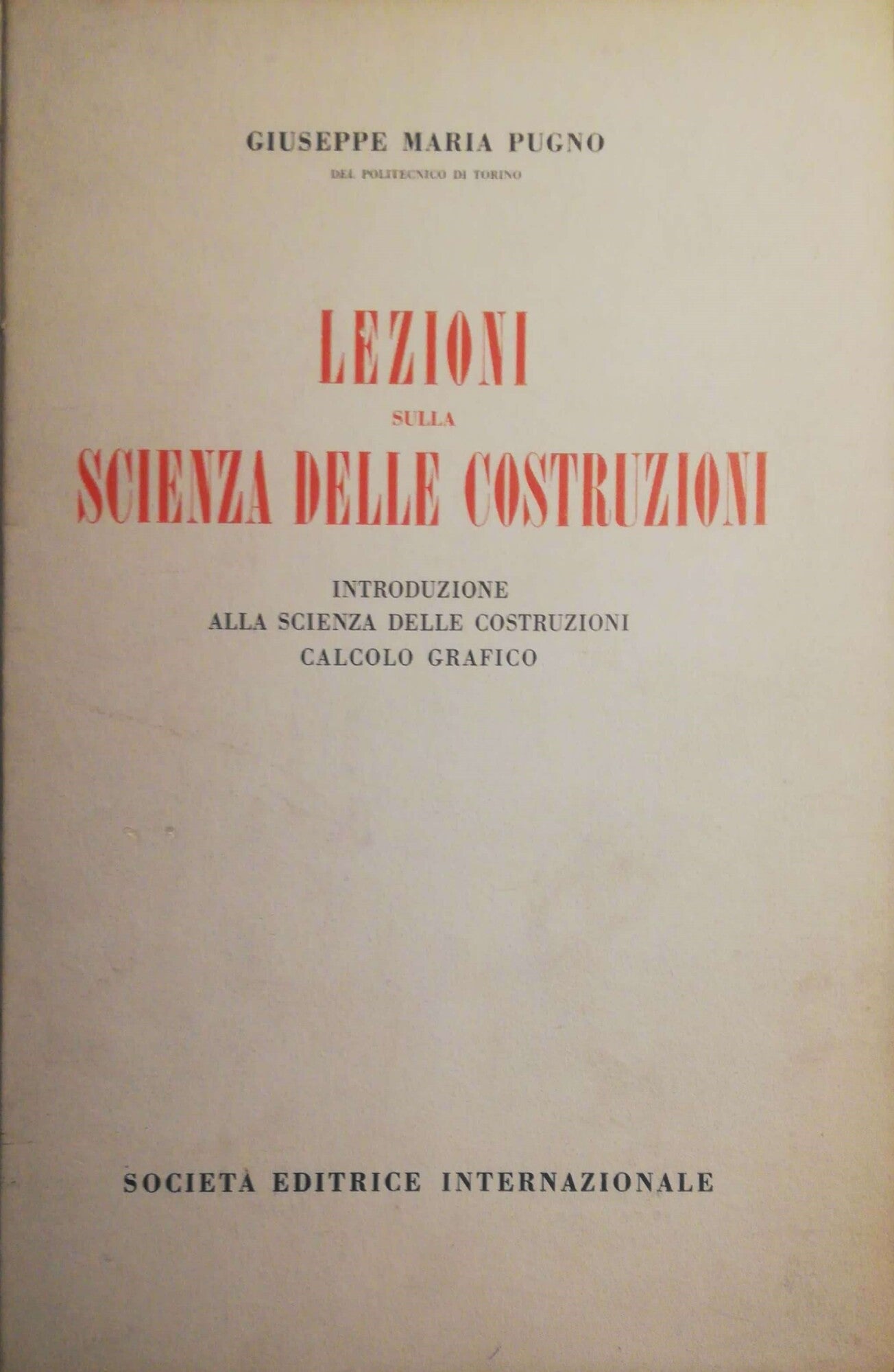 Lezioni sulla scienza delle costruzioni - copertina