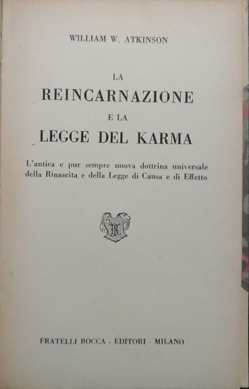 La reincarnazione e la legge del karma - copertina