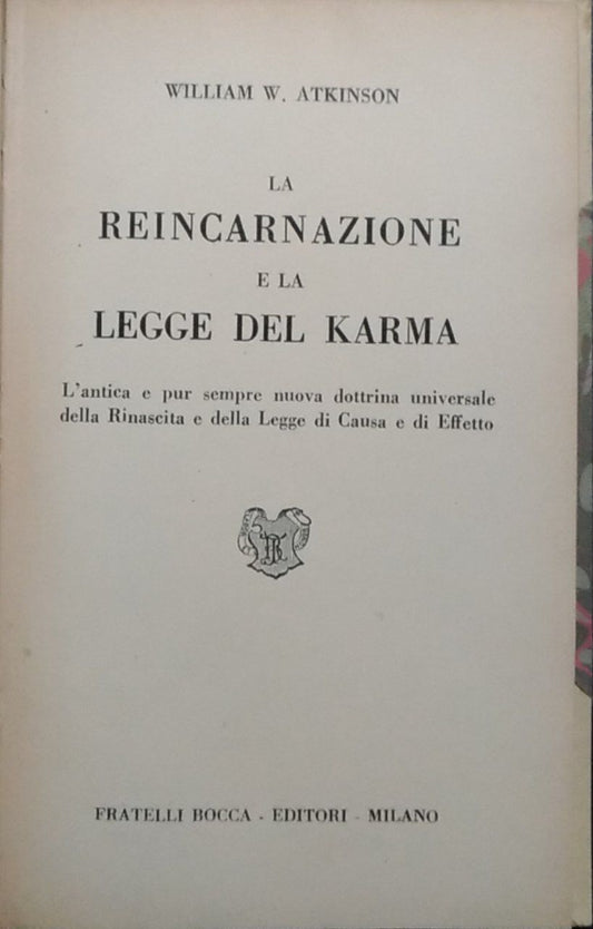 La reincarnazione e la legge del karma - copertina
