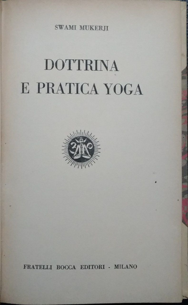 Dottrina e pratica yoga - copertina