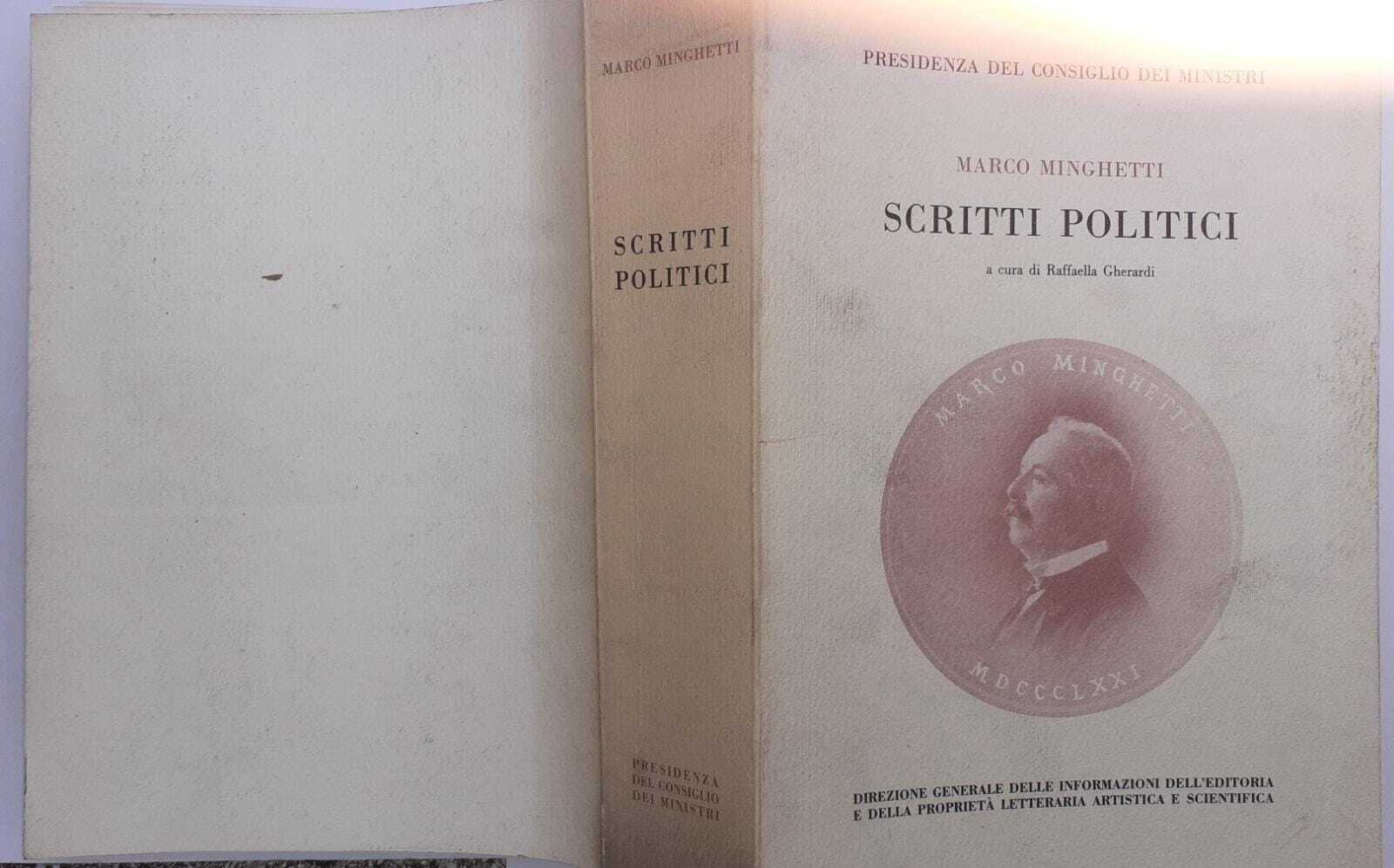 Marco Minghetti scritti politici - copertina