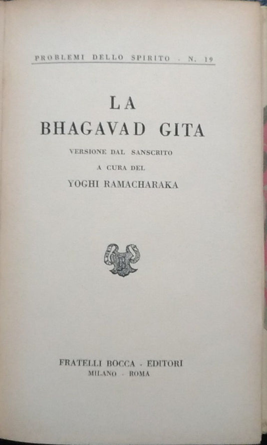La bhagavad gita - copertina