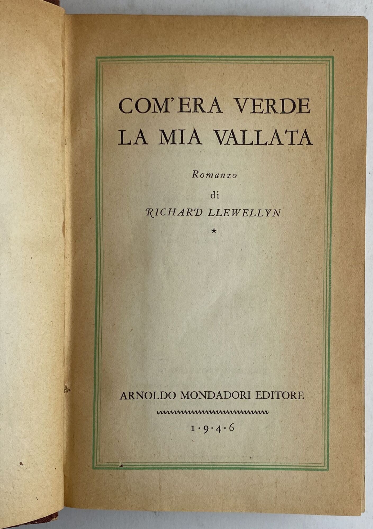 Com'era verde la mia vallata - copertina