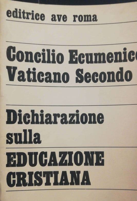 Dichiarazione sulla educazione cristiana - copertina