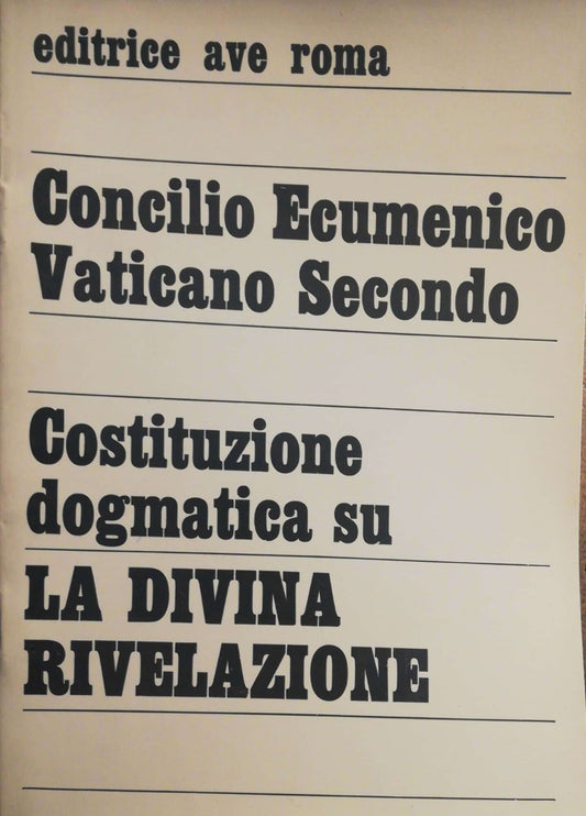 Costituzione dogmatica su la Divina Rivelazione - copertina