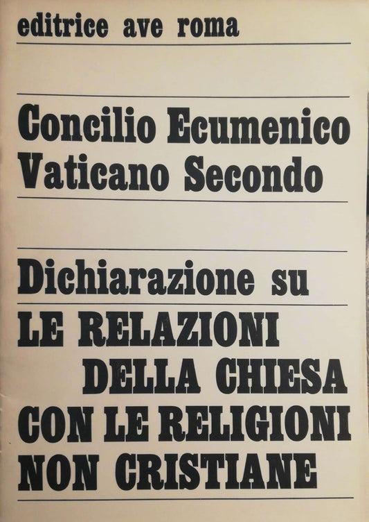 Dichiarazione su le relazioni della Chiesa con le religioni non cristiane - copertina