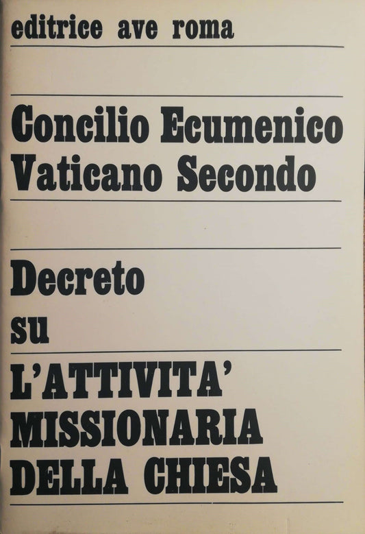 Decreto su l'attività missionaria della Chiesa - copertina