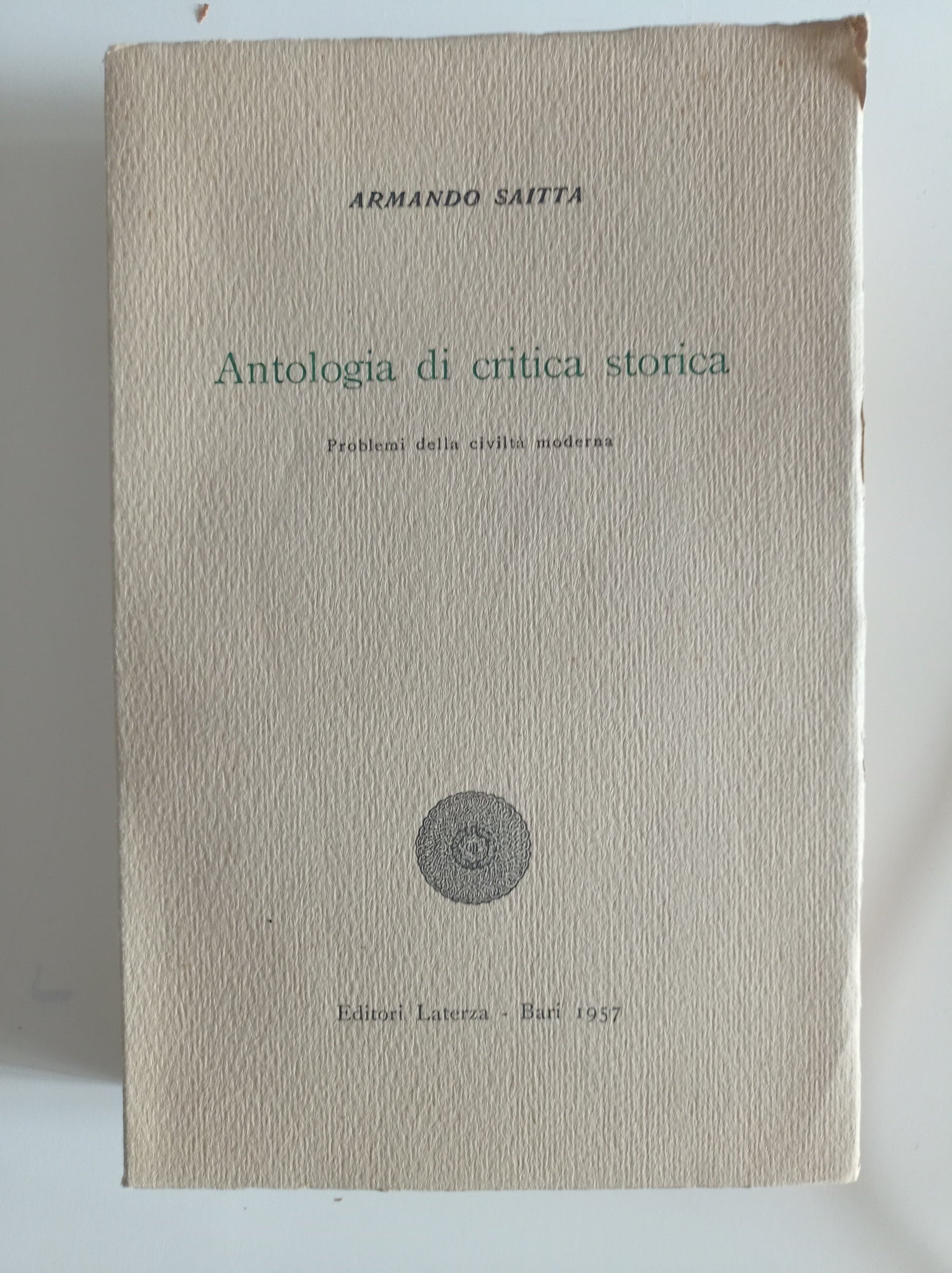 Antologia di critica storica - copertina