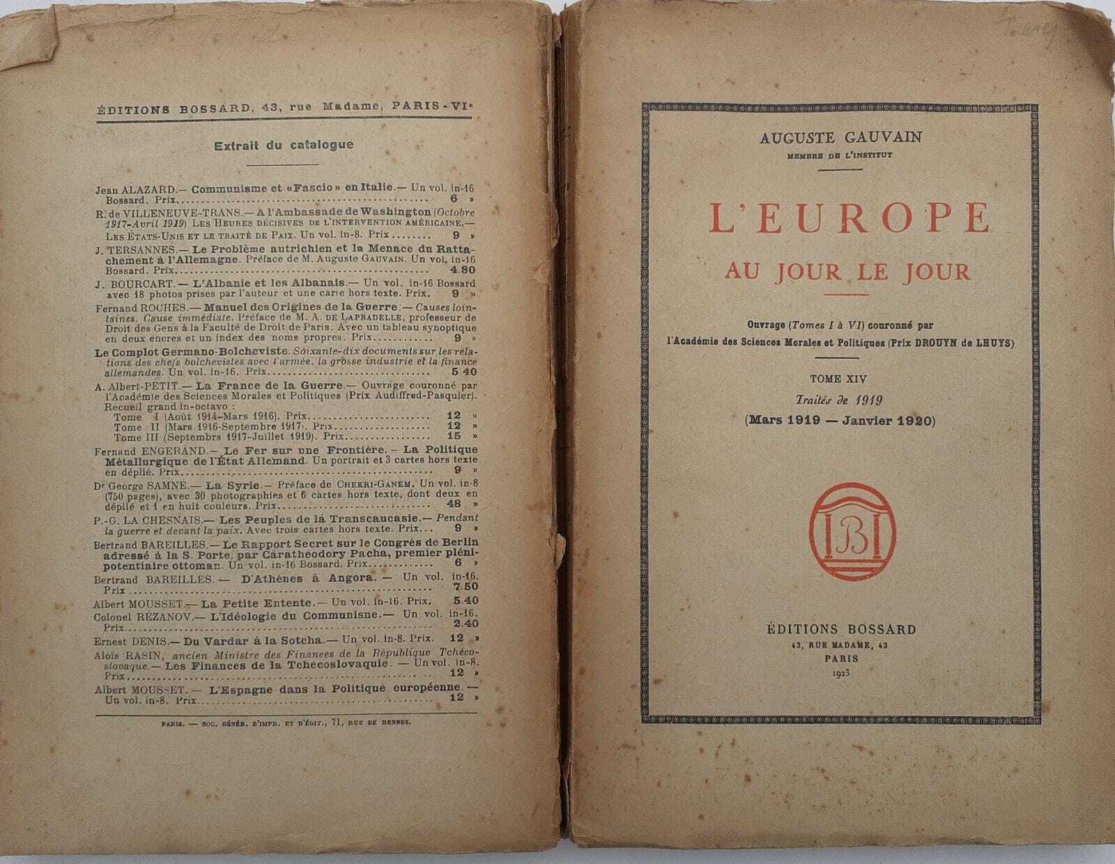 L'Europe au jour le jour. Tome XIV - copertina