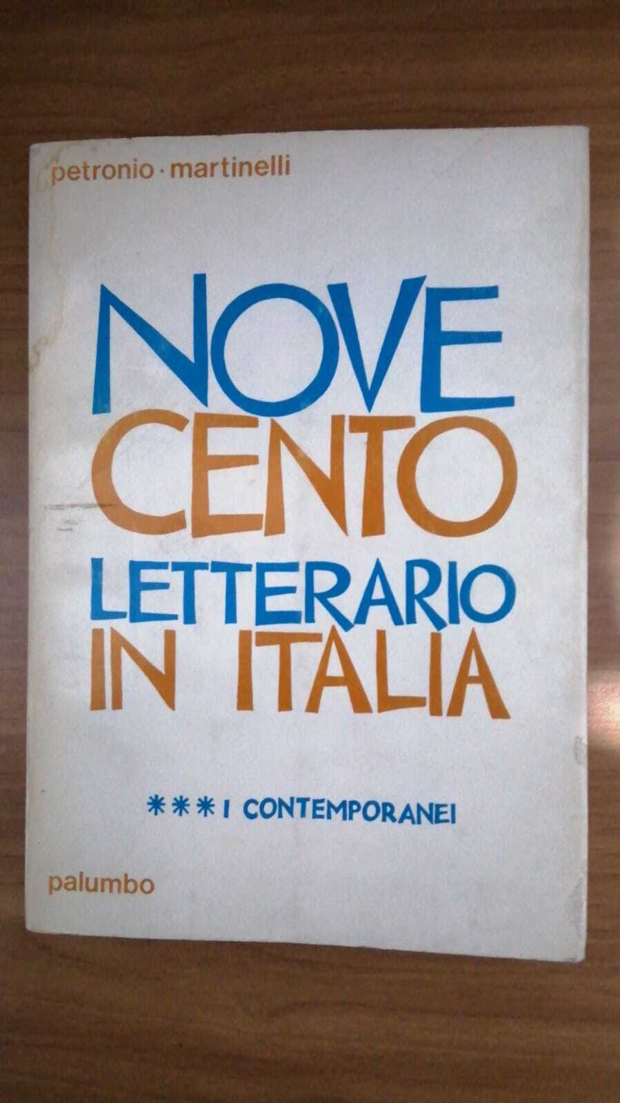 Novecento letterario in Italia Vol. 3°  : I Contemporanei - copertina