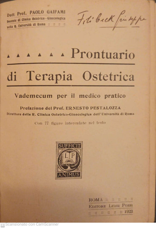 Prontuario di terapia ostetrica - copertina