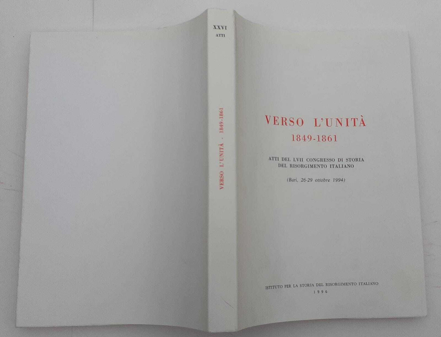 Verso l'unità (1849-1861). Atti del 57º Congresso di storia del Risorgimento - copertina