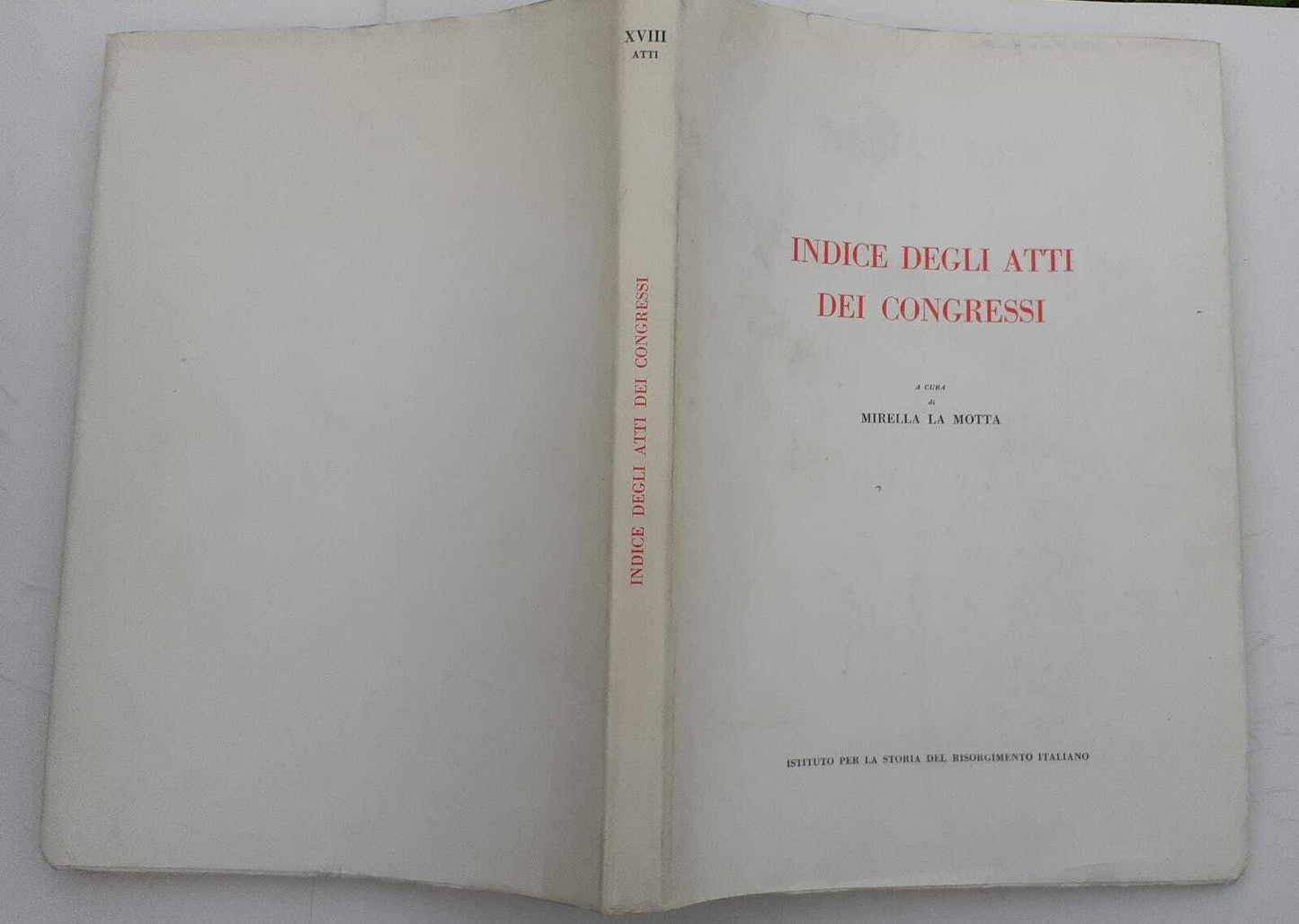Indice degli atti dei congressi - copertina