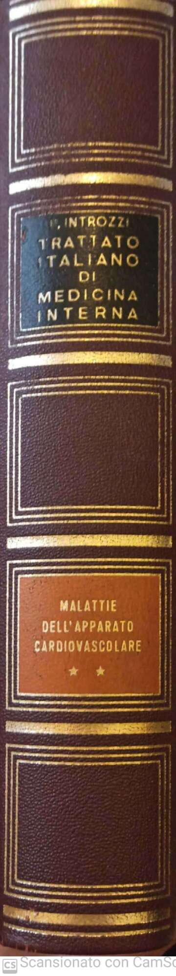 Trattato italiano di medicina interna. Parte sesta.Volume secondo. Malattie dell' apparato cardiovascolare - copertina