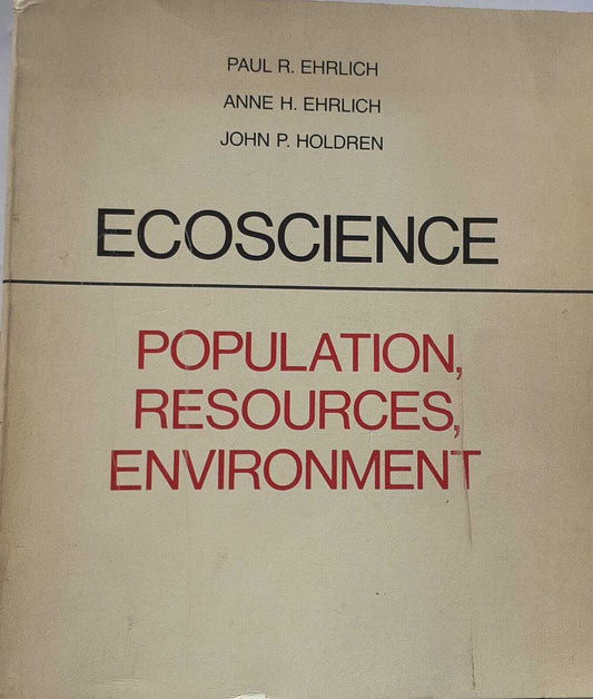Ecoscience. Population, Resources, Environment - copertina