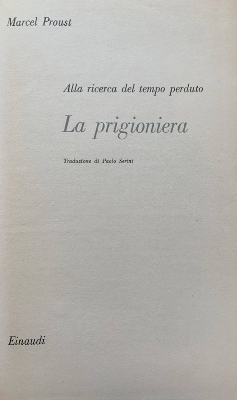 La prigioniera - copertina
