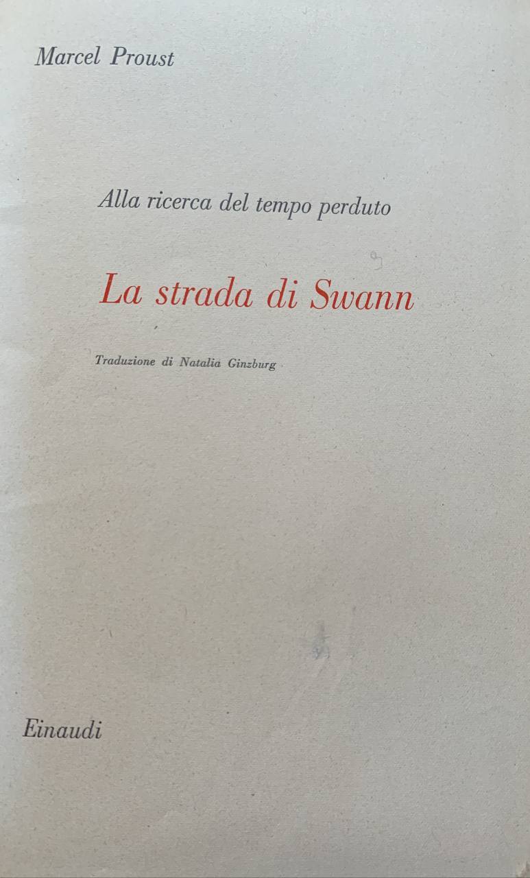 La strada di Swann - copertina