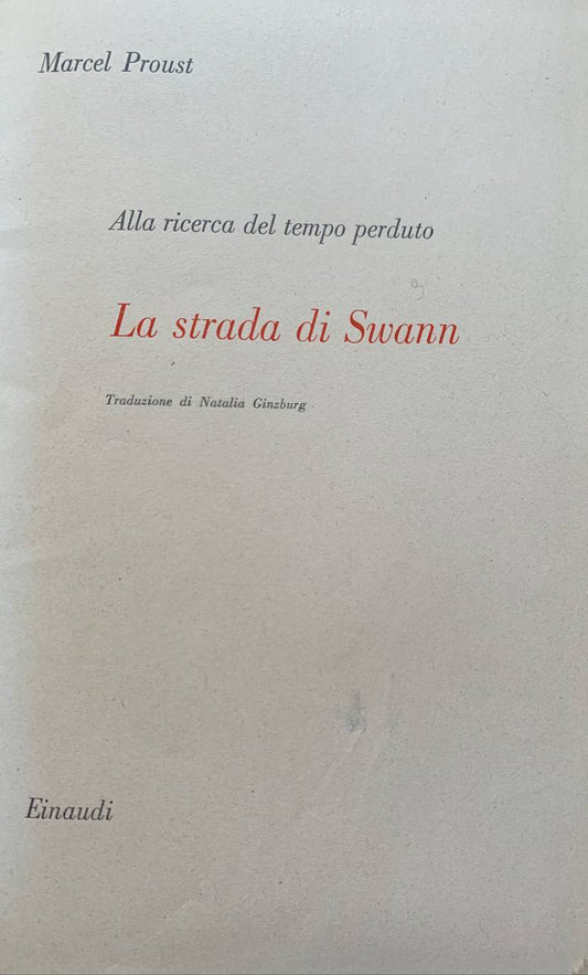 La strada di Swann - copertina