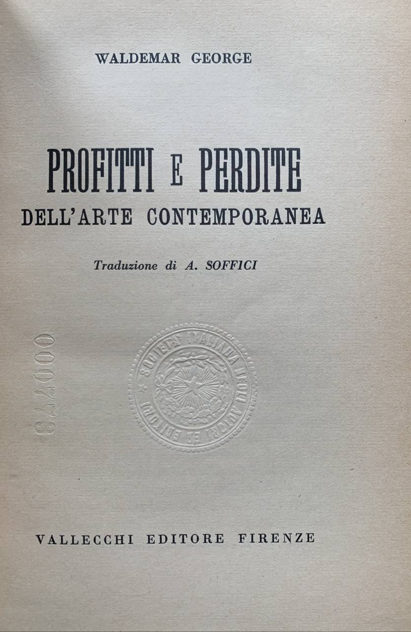 Profitti e perdite dell'arte contemporanea - copertina
