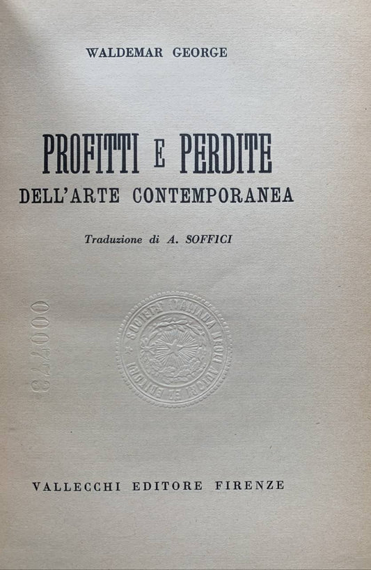 Profitti e perdite dell'arte contemporanea - copertina