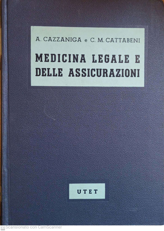 Medicina legale e delle assicurazioni - copertina
